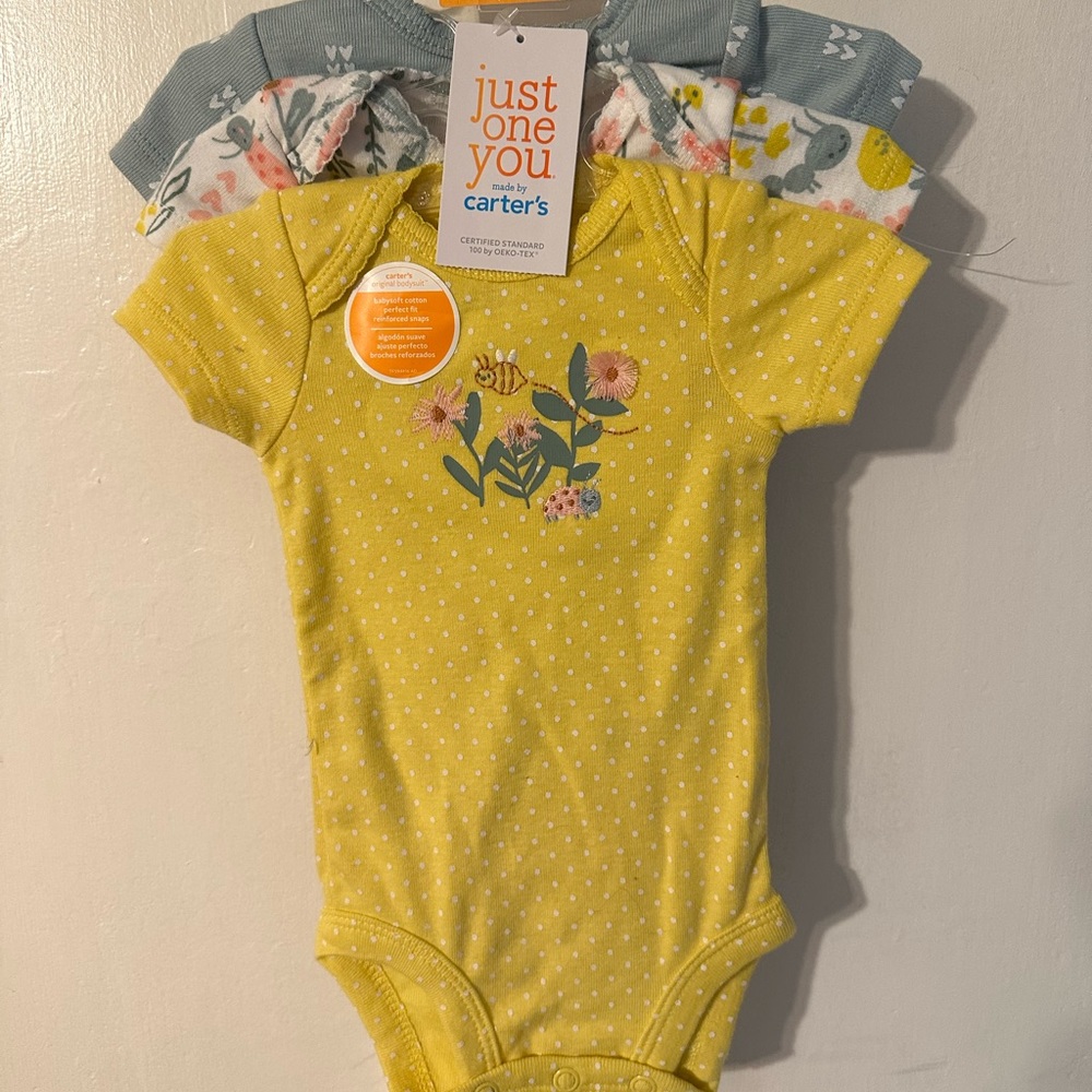 Trio Carters onesies NB